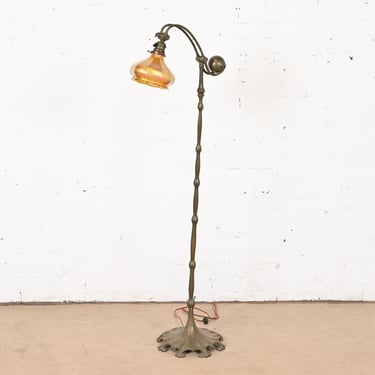 Tiffany Studios New York Bronze Counterbalance Floor Lamp, Circa 1910