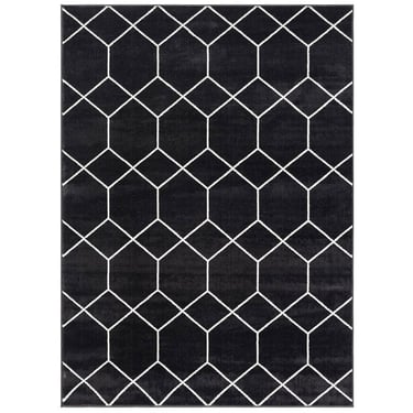 Geometric Rug in Black/Cream