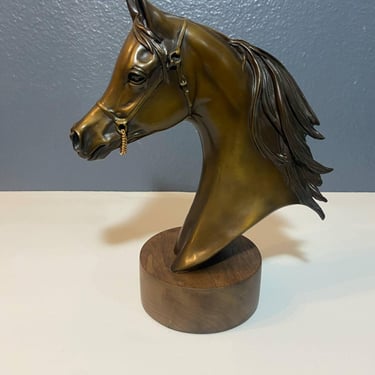 Bronze Sculpture Arabian Horse Head. Edition. 7/25 Limited Edition Bronze. Celebrity 1999 by Robert A. Larum 