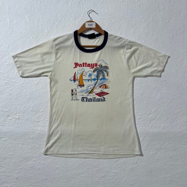 Vintage Thailand Pattayo Beach Graphic T-Shirt Sz. XL