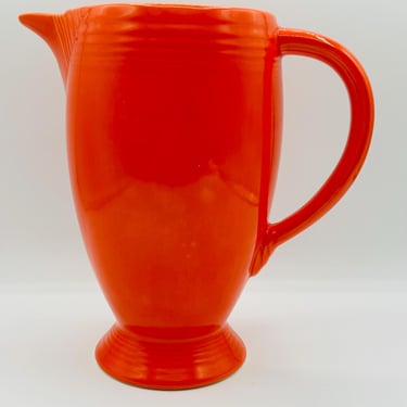 Vintage Fiestaware Homer Laughlin Original  Bright Orange Coffee Water Juice Pitcher by LeChalet