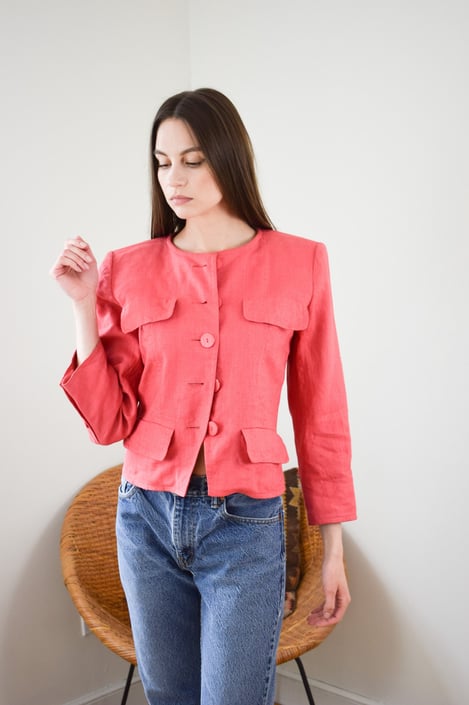 1980-90s YSL rive gauche ナイロンコート Saint Laurent Rare VTG 80s YSL Rive Gauche Dressy Bolero