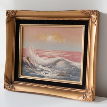 Vintage Ocean Oil Painting 