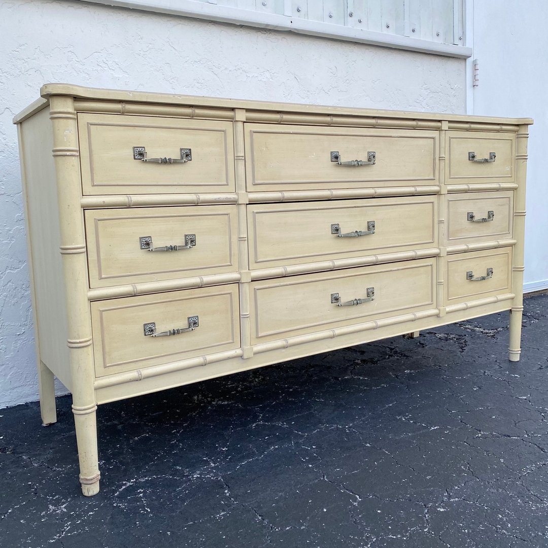 Faux Bamboo Dresser with 9 Drawers by Henry Link Bali Hai Elle