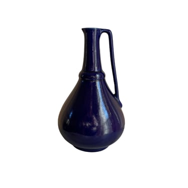 Vintage Cobalt Blue Polish Pottery Vase 