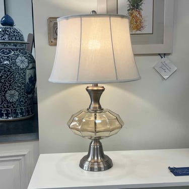 Silver and Glass Lamp