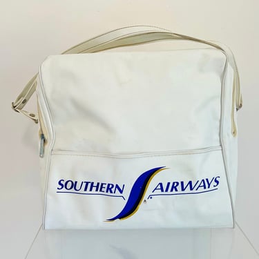Vintage 1960s Mid Century Modern Airline Travel Southern Airways Carry On Tote Bag 