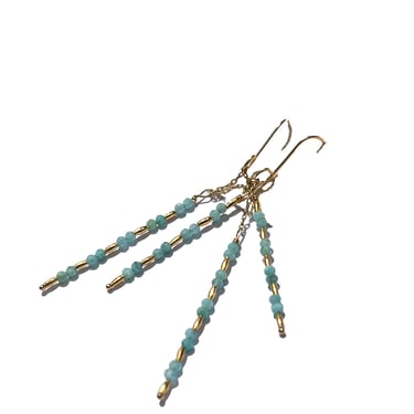 Debbie Fisher | Amazonite and Gold Vermeil Beads Earrings
