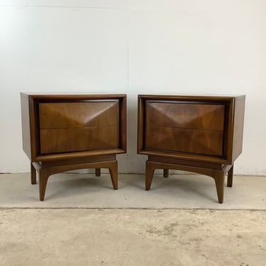 Vintage Diamond Front Nightstands, United Furniture 