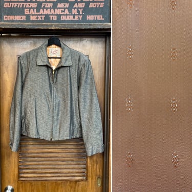 Vintage 1950s BUCK SKEIN Rayon Gabardine Ricky Jacket ~ size