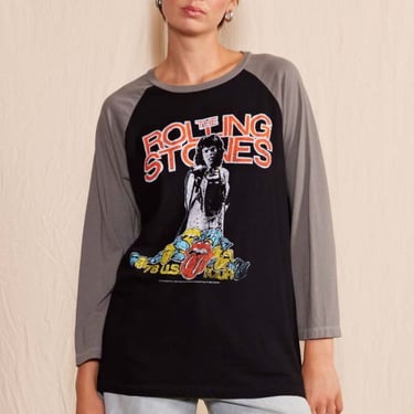 People of Leisure The Rolling Stones US Tour Raglan - Black