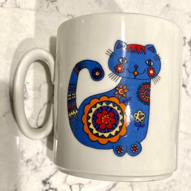 Rare Vintage Villeroy & Boch Septfontaines Made in Luxembourg Pattern Blue Cat and Yellow Mouse by LeChalet