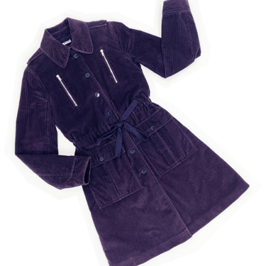 Miu Miu F/W 2002 purple corduroy coat dress