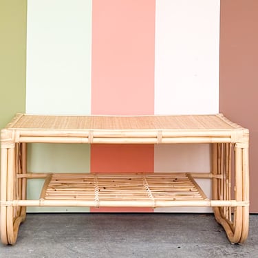 Coastal Style Rattan Coffee Table