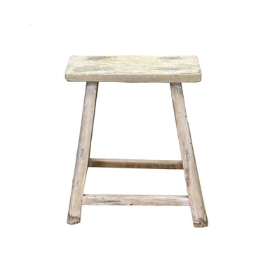 Rustic Raw Rough Wood Grain Rectangle Slim Stool Bench Side | Golden ...