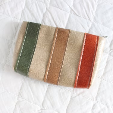 1970's Natural Striped Pouch 