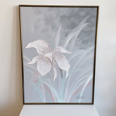 Large Framed Floral Art by Lee Reynolds