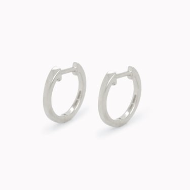 Classic Large White Gold Huggies