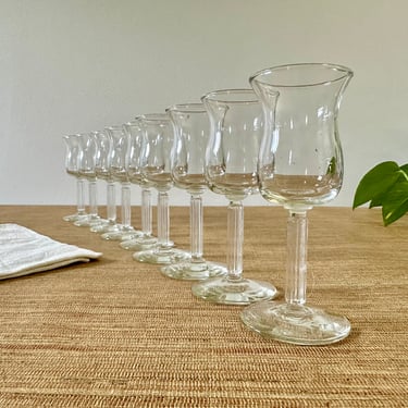 Vintage Libbey Forum Sherry Stemware - Art Deco Style Glasses - Set of 9 