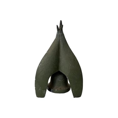 Modernist Aluminum Bell with Applied Patina