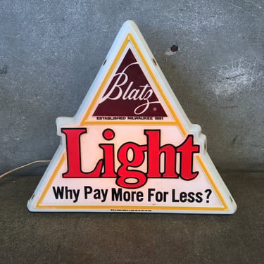 Vintage Blatz Beer Sign