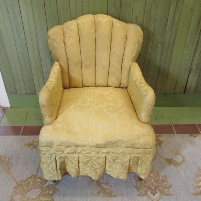 Small Gold Bedroom Chair