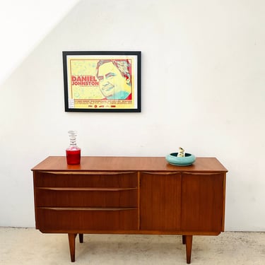 Danish Small Credenza with Folded Handles