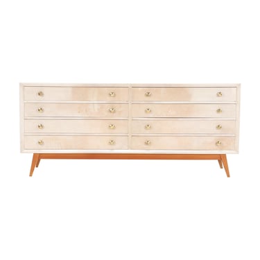Parchment Covered Dresser in the Manner of Samuel Marx, Circa 1960
