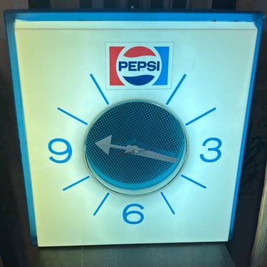 Vintage 1960’s Pepsi advertising clock 