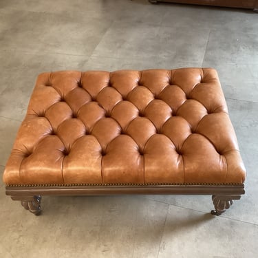 Vintage Leather Ottoman