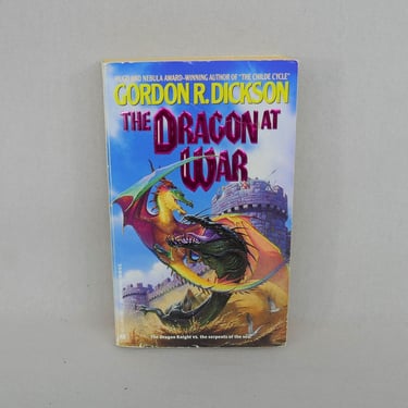 The Dragon At War (1992) by Gordon R. Dickson - Time Travel Medieval Adventure - Vintage Fantasy Novel Book 