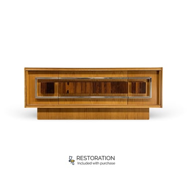 Tobago Furniture Brutalist Mid Century Modern Oak and Rosewood Lowboy Dresser c. 1970s 