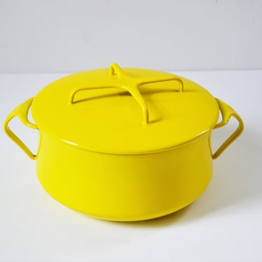 Vintage Yellow Dansk Kobenstyle 2 Quart Pot with Lid, Designed by Jens Quistgaard, Made in France 