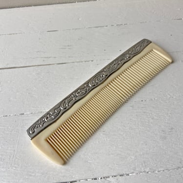 Vintage Silver Comb Victorian Style // Antique Hair Comb // Vanity Comb // Perfect Gift 