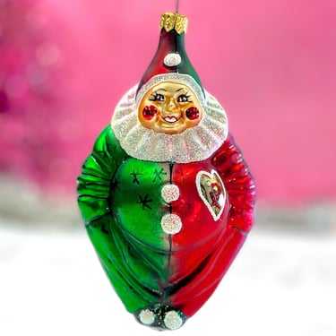 VINTAGE: 1997 - Christopher Radko A Caring Clown Christmas Tree Ornament - Christmas Ornament - Holiday, Christmas, Xmas 