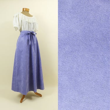 Vintage 70's Lavender Purple Vera Maxwell Ultrasuede Wrap Skirt 