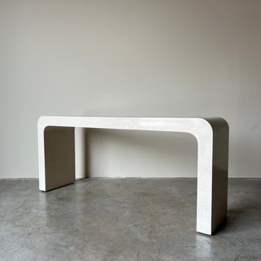 Postmodern Laminate Waterfall Sofa Console Table 