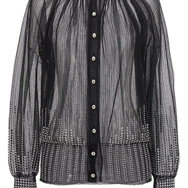 Rabanne Women Studded Mesh Cardigan