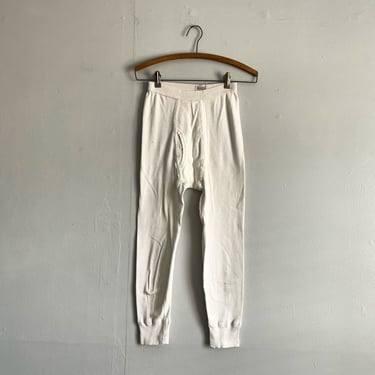 Vintage Cream Long Underwear / Vintage Antique Thermal Pants