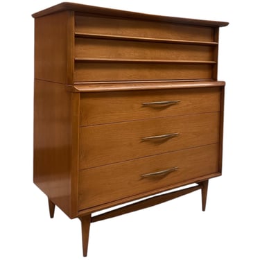 Free Shipping within continental US - Vintage Mid Century Modern Five Drawer Solid Walnut Dresser by Kent Coffey Foreteller Line 