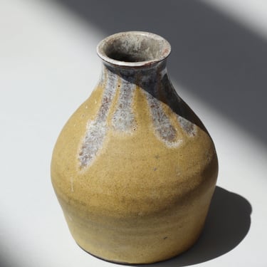 1970's Mustard Handmade Budvase