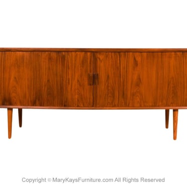 Mid-Century Danish Tambour Door Credenza Faarup Mobelfabrik Svend Larsen 
