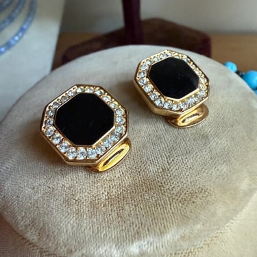 Vintage Christian Dior Swarovski Earrings ClipOn 
