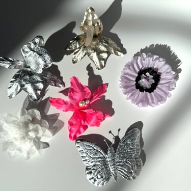 The Pink Reef Hand Cut Millinery French Clip Hair Barrettes