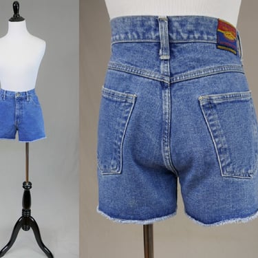 90s No Excuses Jean Shorts - 29" waist - Look Like Cutoffs with Fringe - Vintage 1990s - M 