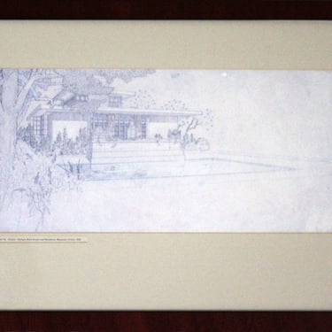 Frank Lloyd Wright Architectural Drawing Richard Bock Studio and Re1715ce 1906 