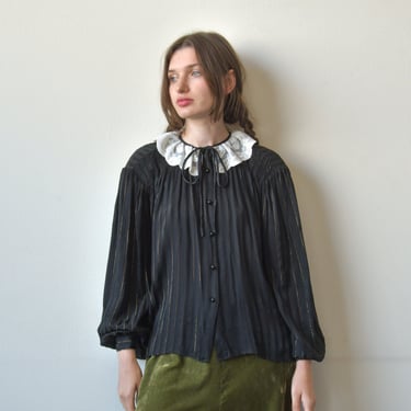 6905t / valentino silk lace collar blouse 