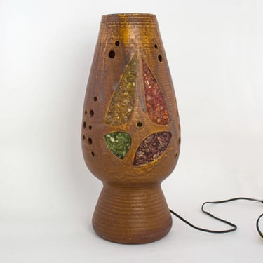 Mid-Century French Pottery, ACCOLAY Ceramic VALLAURIS KOSTANDA Table Lamp