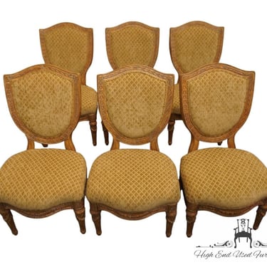 Set of 6 SCHNADIG Belmont, MS Contemporary Italian Style Shield Back Upholstered Dining Side Chairs 