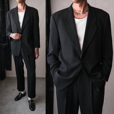 Vintage 90s Jean Paul Gaultier Homme Black Three Button Suit